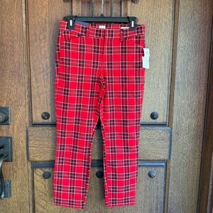 GAP Red Plaid Women’s  Pants Size 2